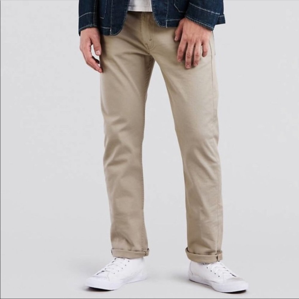 Levi's 513 Light Khaki Slim Straight Pants Men's Size W 31 L 30